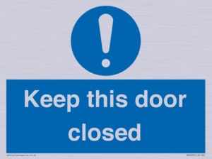 Keep this door closed